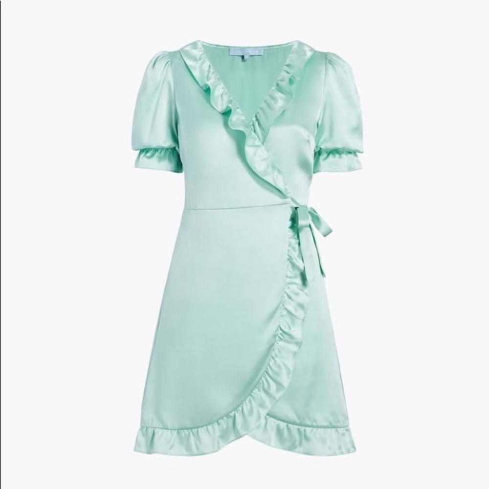 Hill House Home The Nima Dress in Mint Silk Size Small NWT